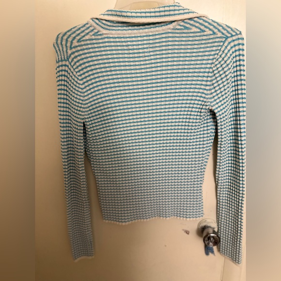 C A Sport Casual Blue And White  Cardigan - Picture 6 of 11
